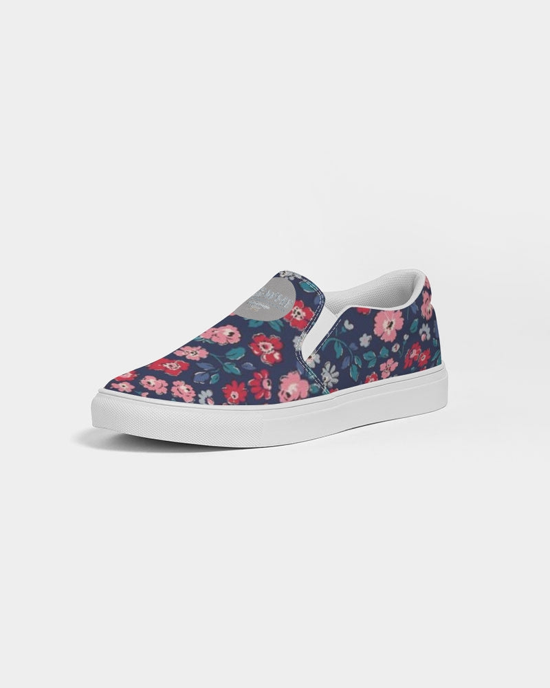 Midnight blue pretty glance. Women's Slip-On Canvas Shoe