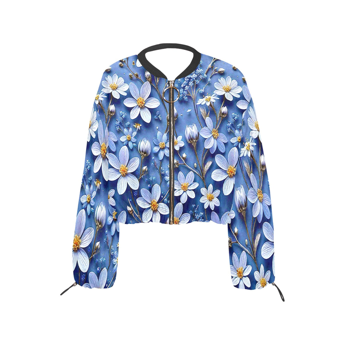 Women's Chiffon Cropped Jacket (Model H30)