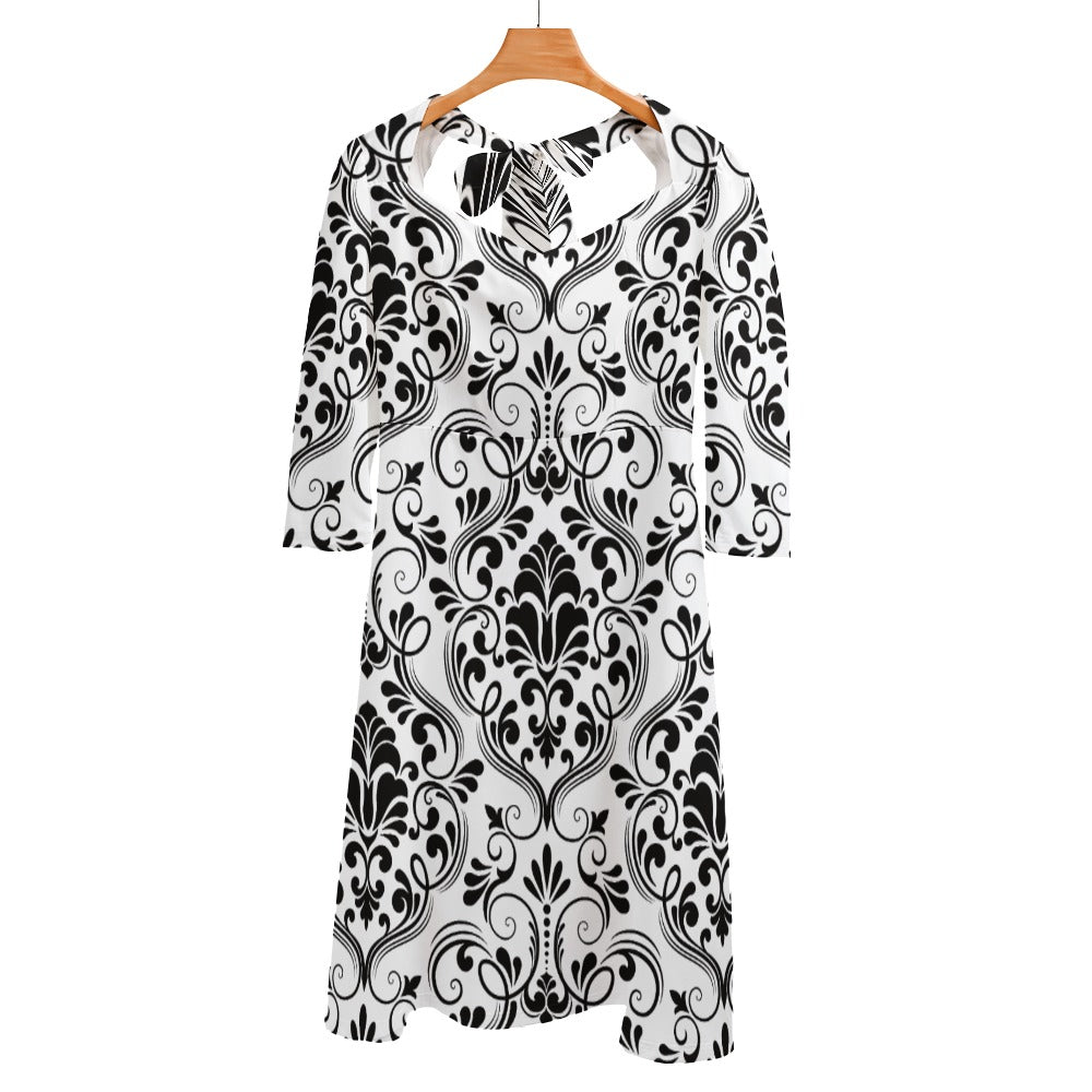 Sweetheart Knot Flare Dress