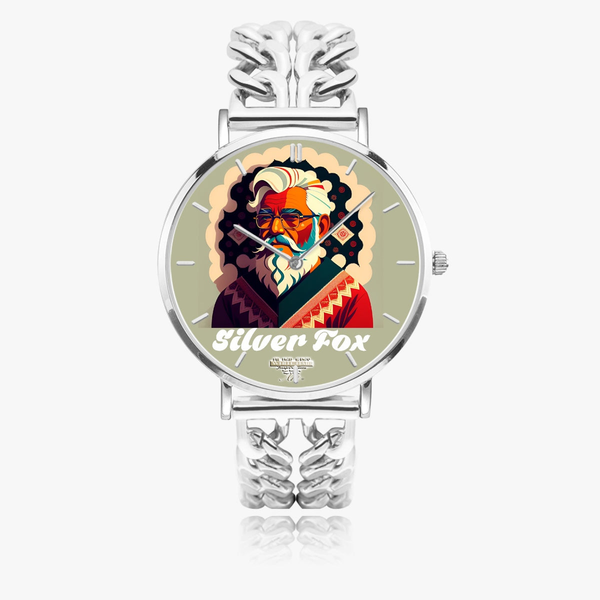 South Asian Silverfox Out Strap Quartz Watch - With Indicators
