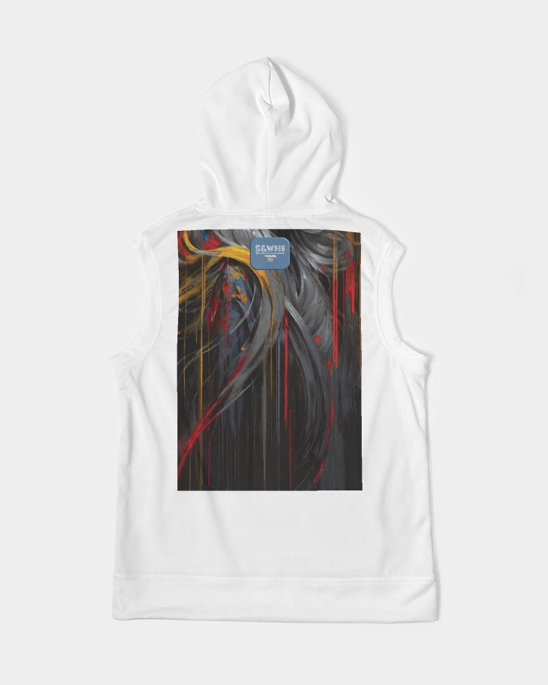 White Knight, Men's All-Over Print Heavyweight Sleeveless Hoodie