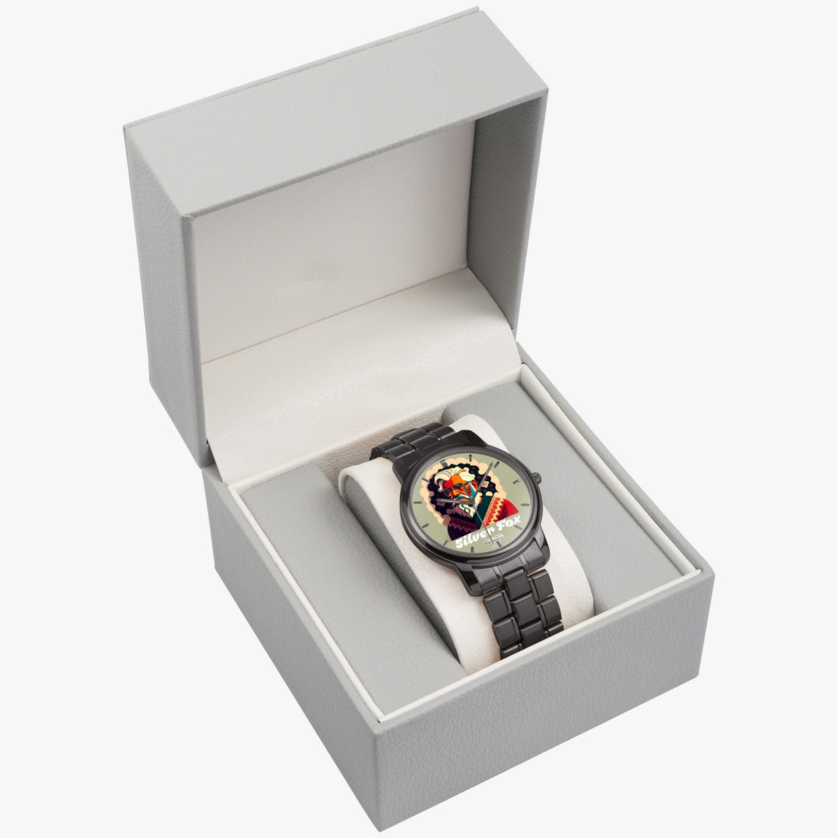 South Asian Silverfox Folding Clasp Type Stainless Steel Quartz Watch
