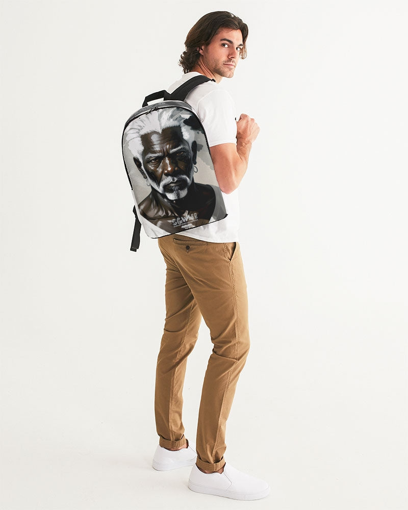 Black silver grey brother Large Backpack