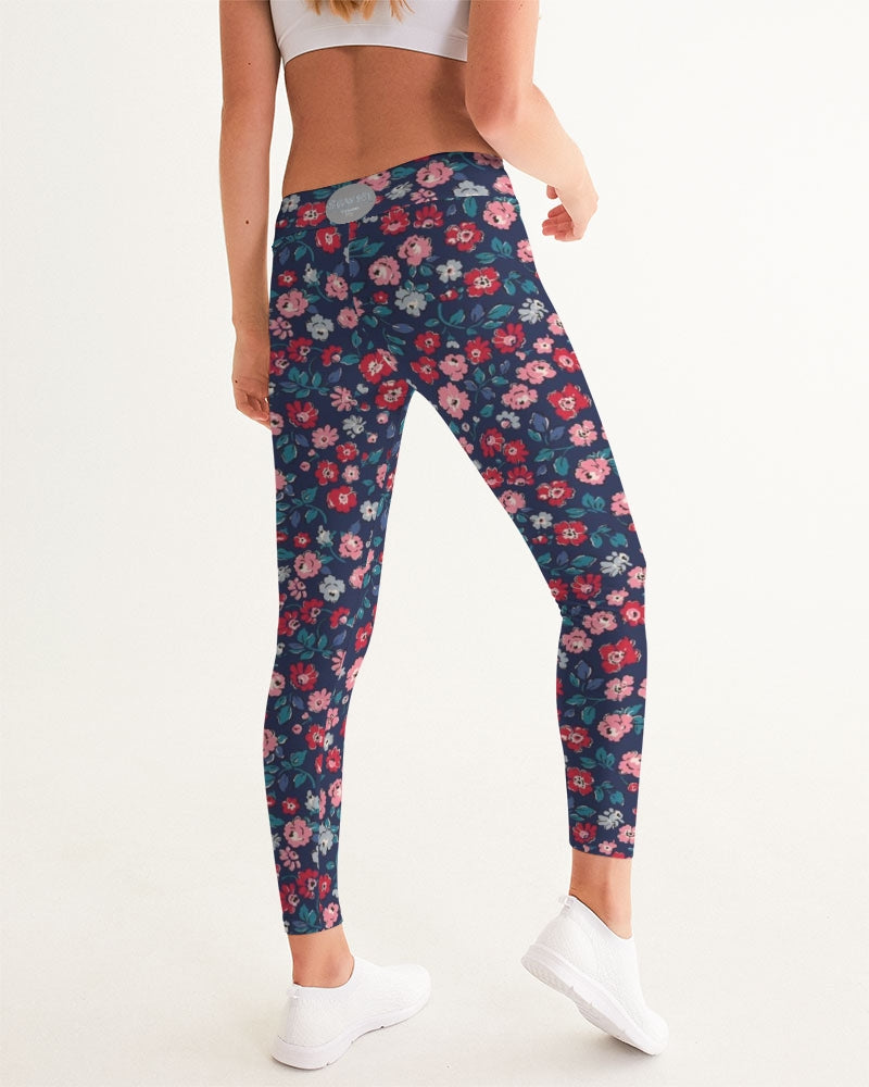 Midnight blue pretty glance. Women's All-Over Print Yoga Pants