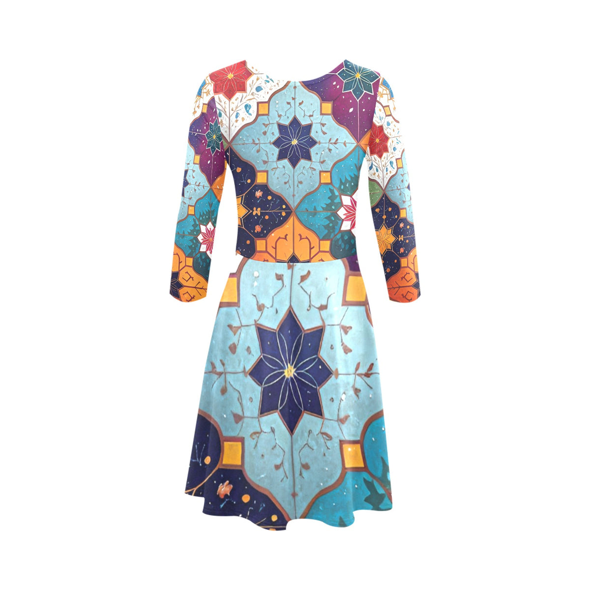 Women's 3/4 Sleeve Sundress(Model D23)