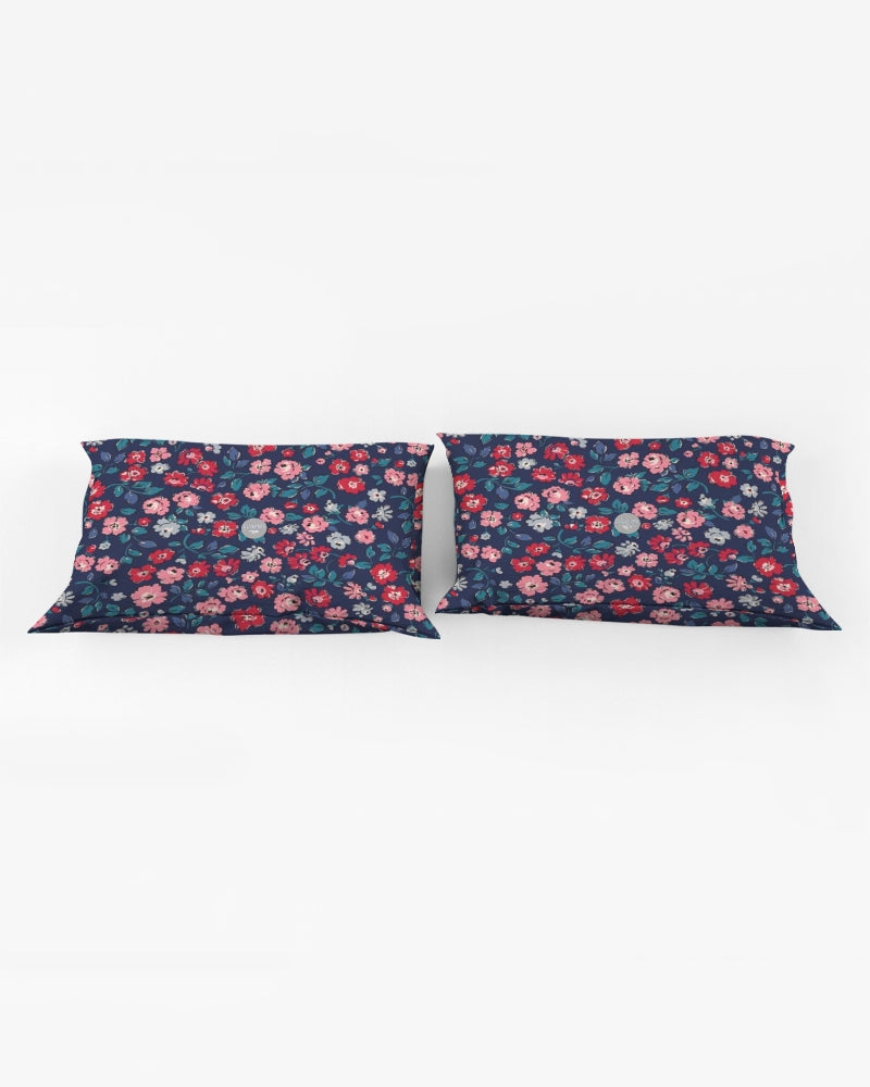 Midnight blue pretty glance. Queen Pillow Case
