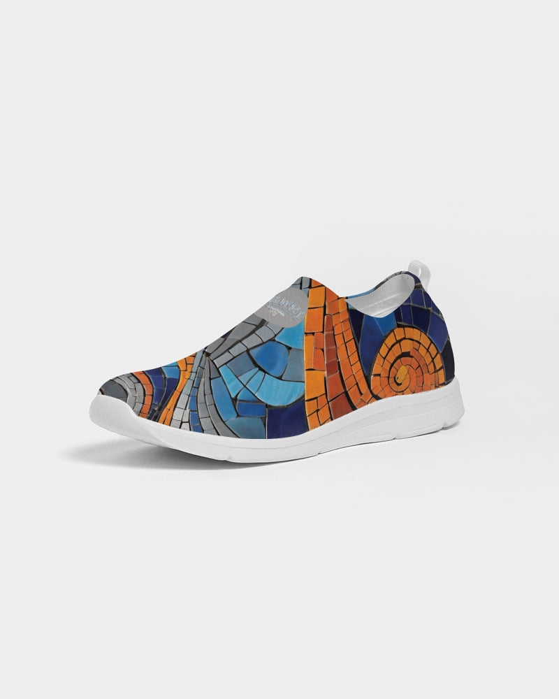 Beautiful Mosaic White Sister Women's Slip-On Flyknit Shoe