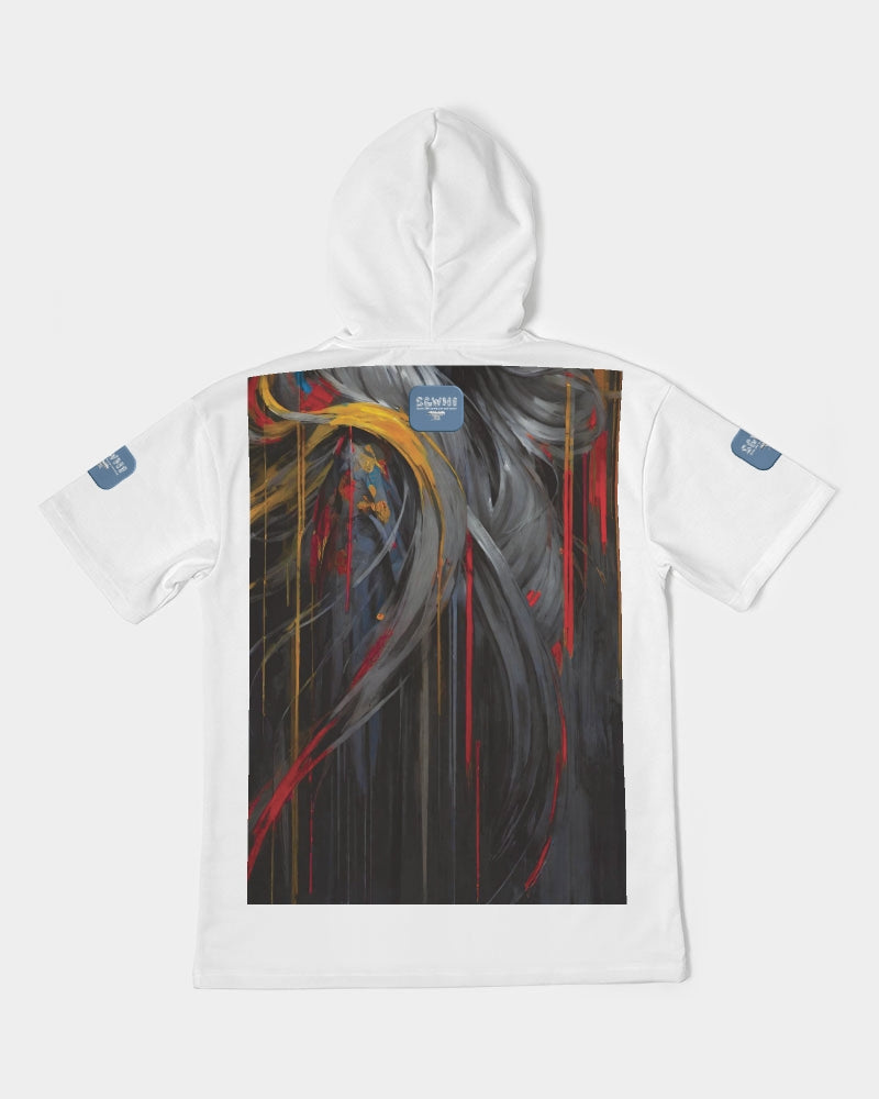 White Knight, Men's All-Over Print Premium Heavyweight Short Sleeve Hoodie