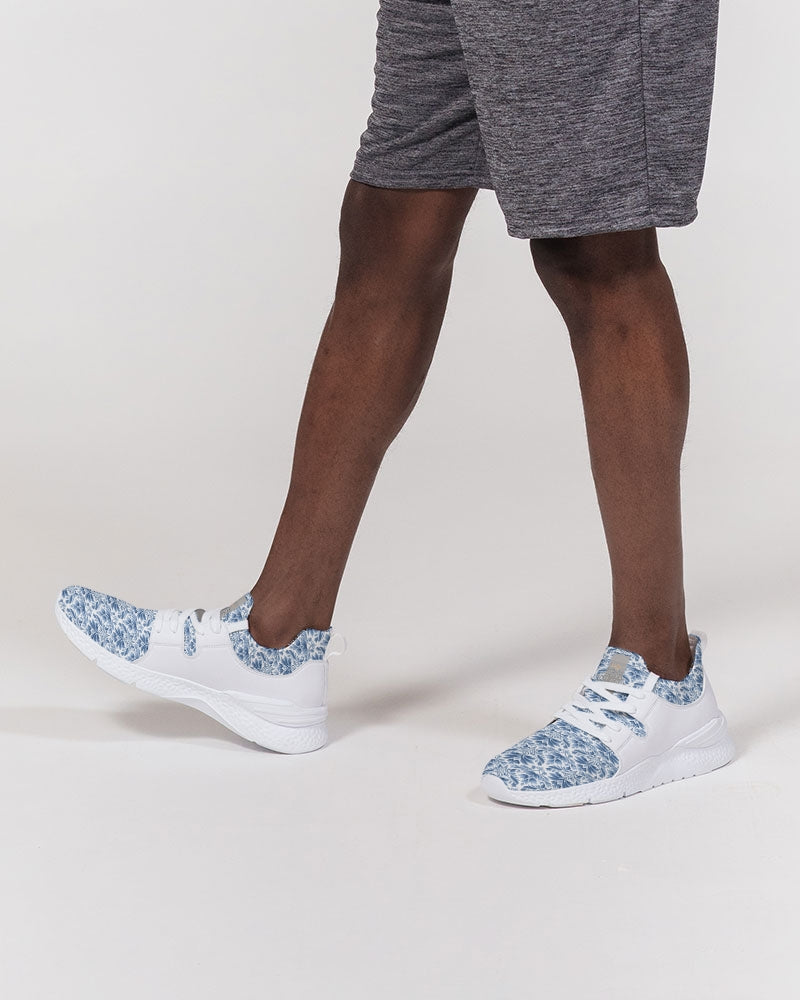light blue Royal patten Men's Two-Tone Sneaker
