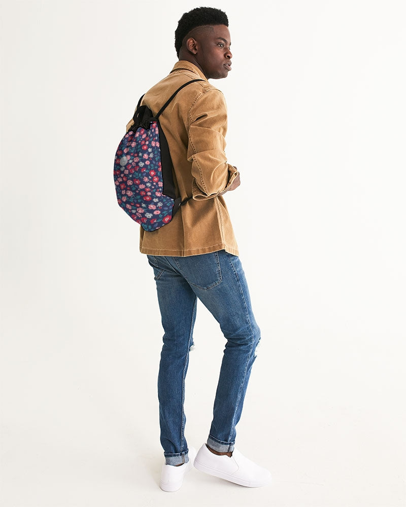 Midnight blue pretty glance. Canvas Drawstring Bag