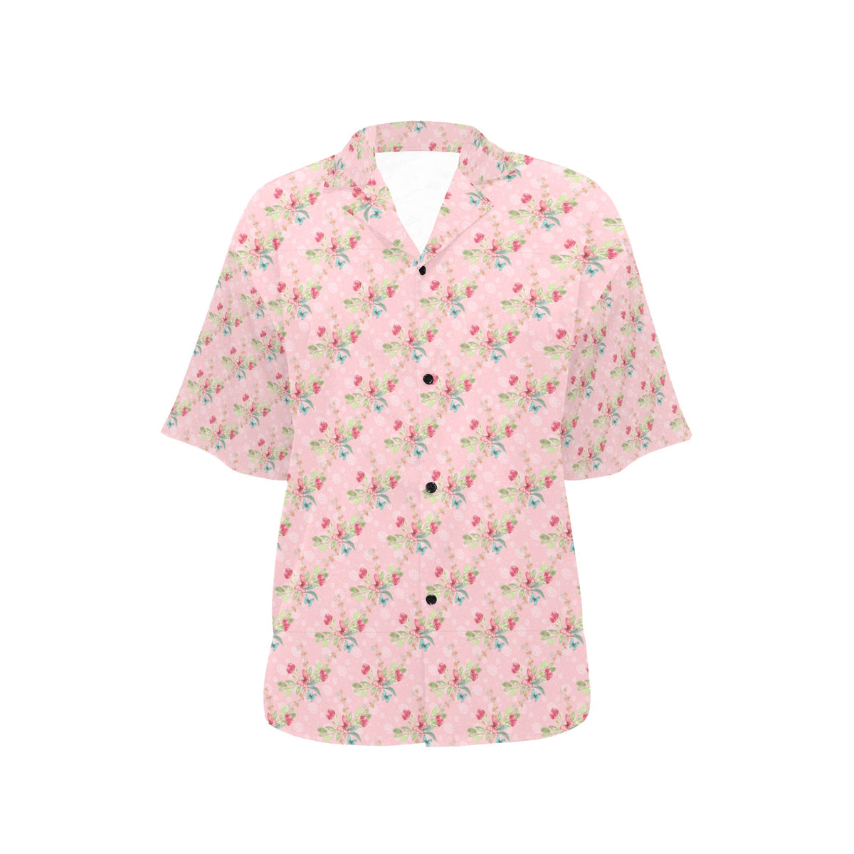 All Over Print Hawaiian pink butterfly Shirt for Women (T58)