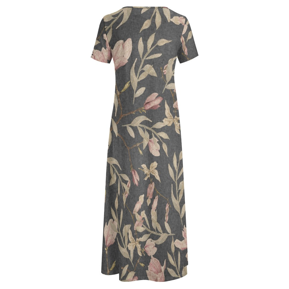 Round Neck Short Sleeve Dress (No Pockets)