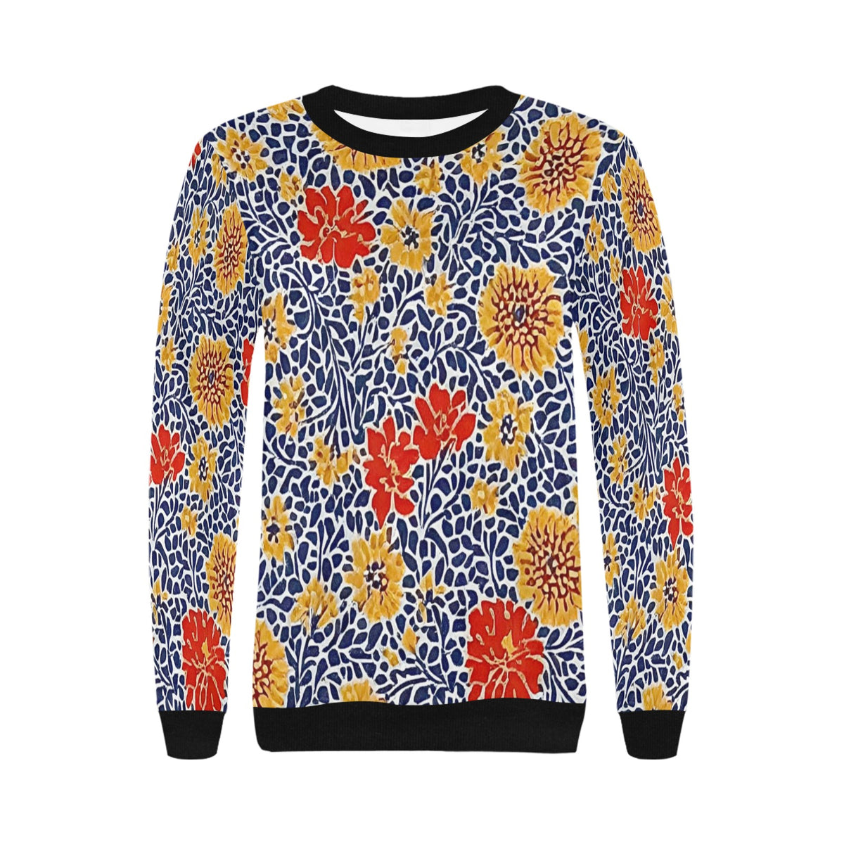 Women's Rib Cuff Crew Neck Sweatshirt (H34)