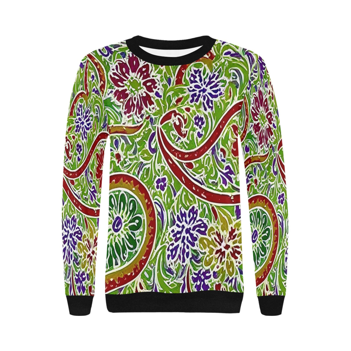 Women's Rib Cuff Crew Neck Sweatshirt (H34)