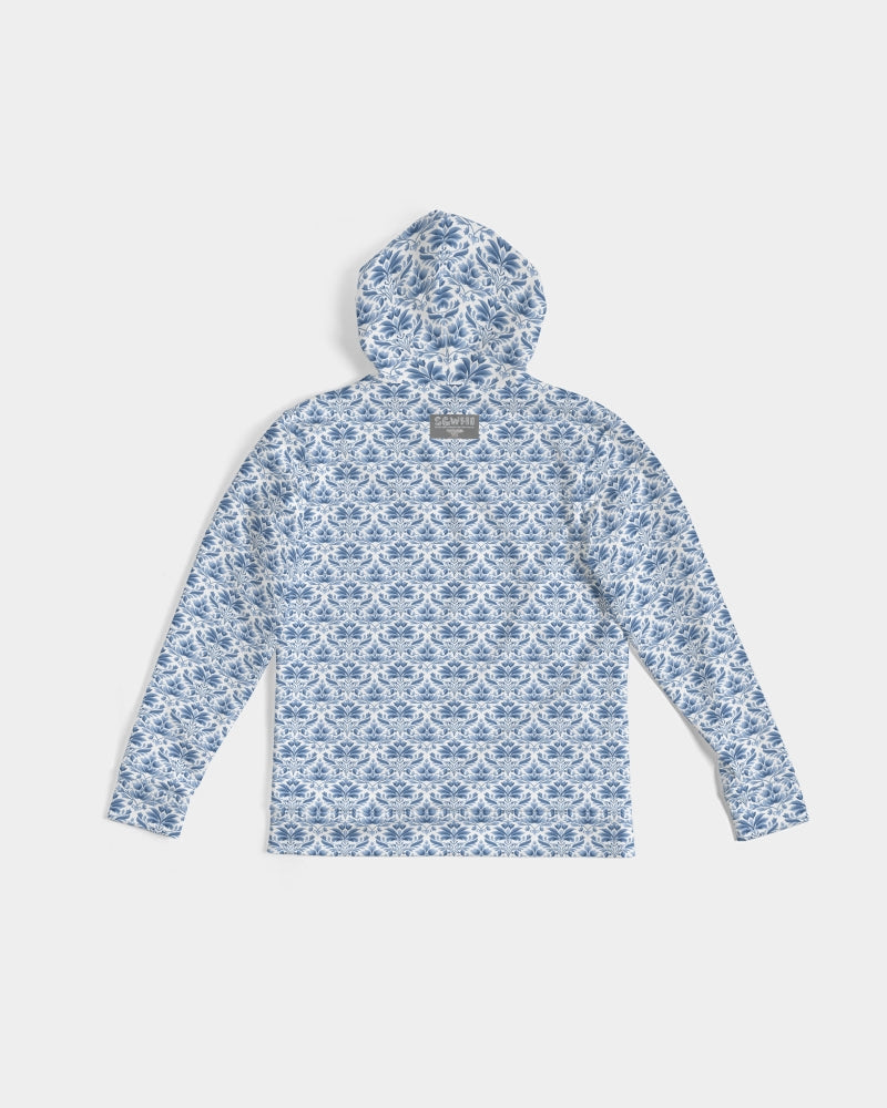 light blue Royal patten Men's All-Over Print Hoodie