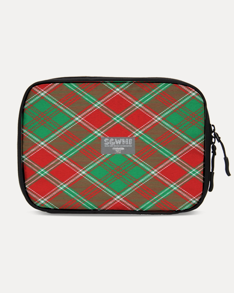 Red & Green cross pattern Large Travel Organizer