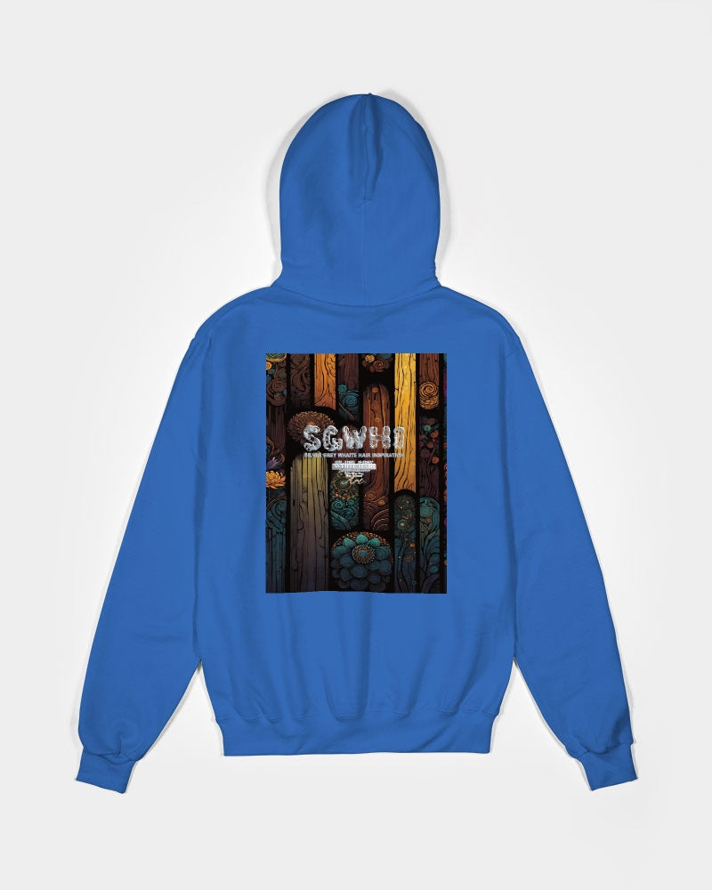 South Asian silver grey white hair sisters portrait Unisex Hoodie | Champion