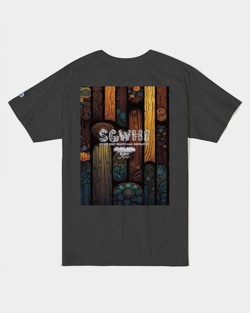 South Asian silver grey white hair sisters portrait Unisex Tee | Champion