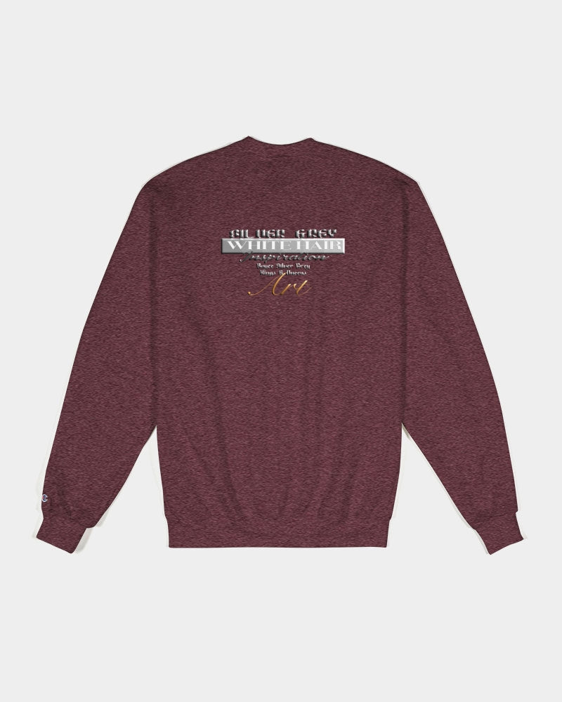 Promoting Indian women with silver grey hair Unisex Sweatshirt | Champion