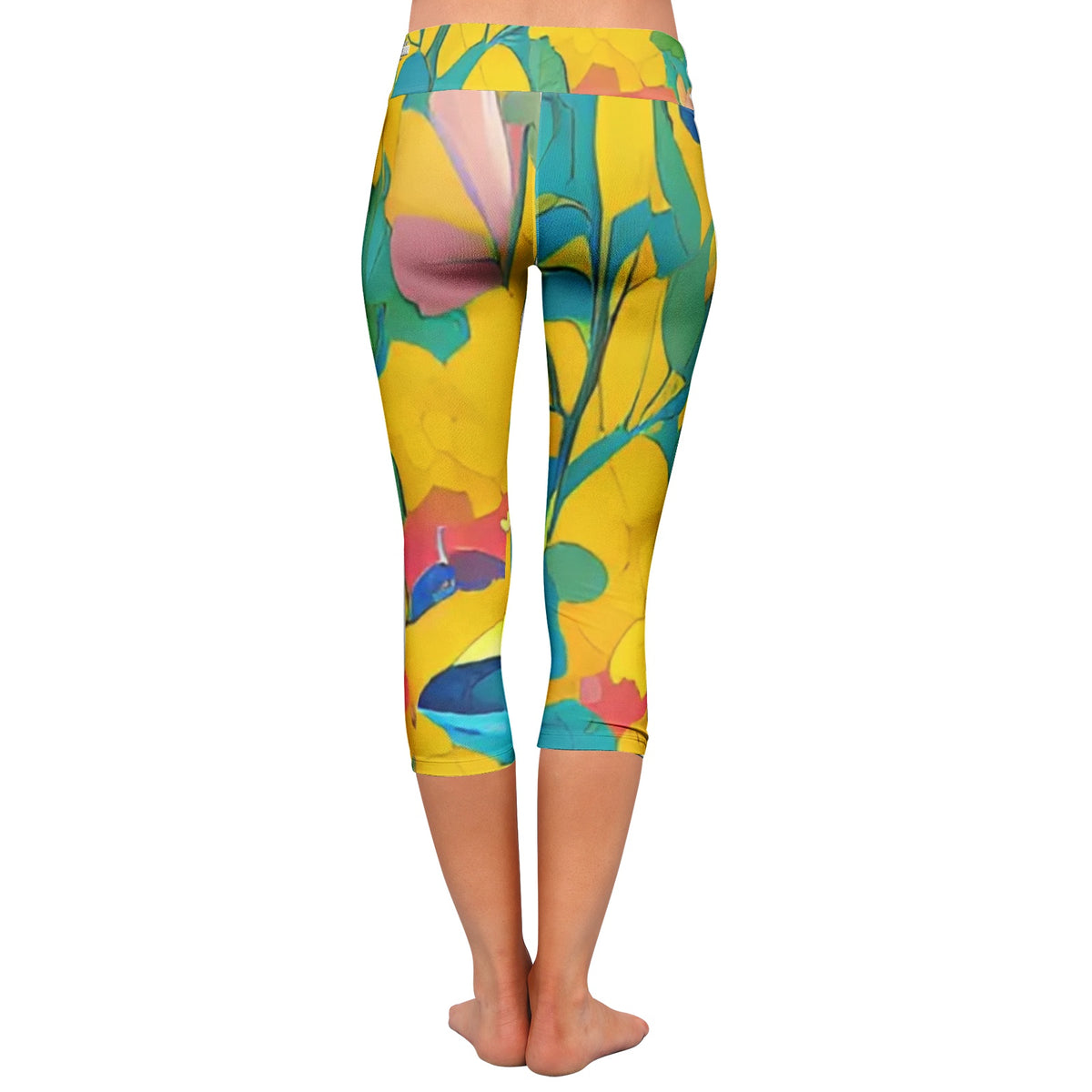 Silver grey white hair inspiration 's All-Over Print Yoga Capri Leggings