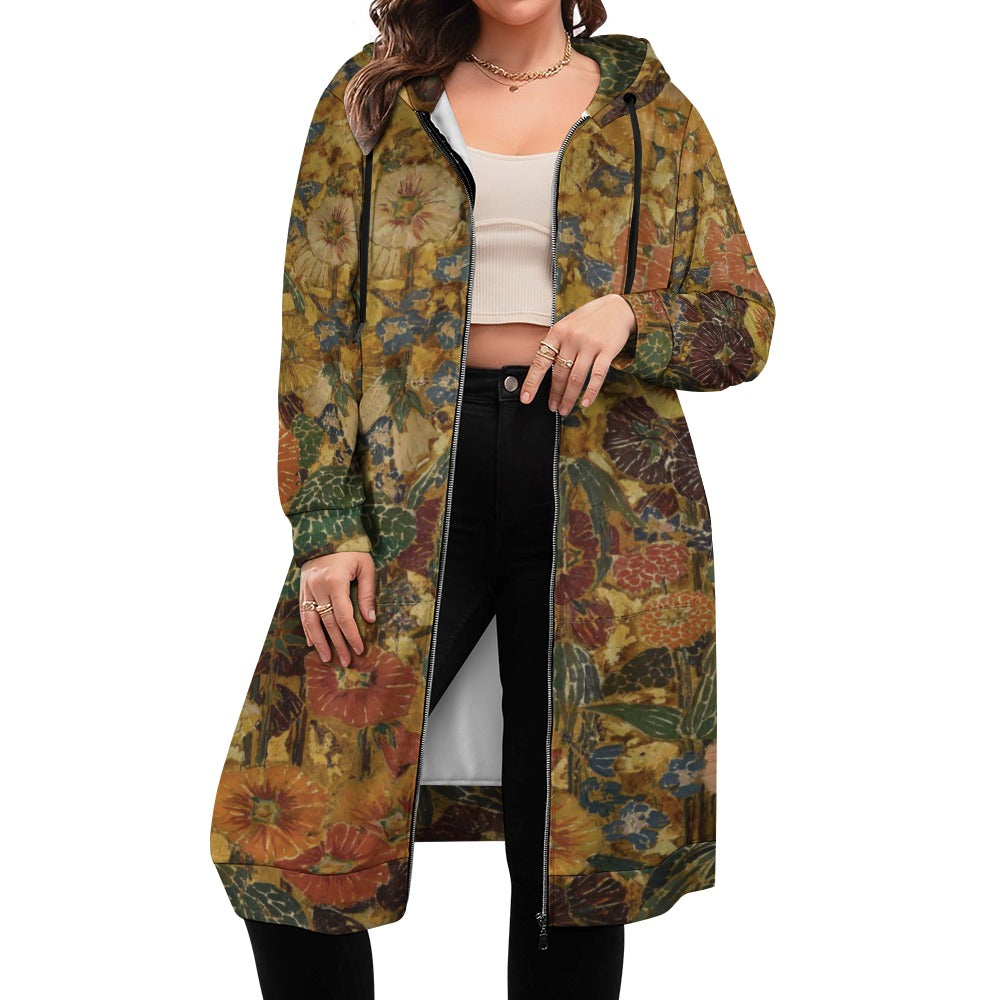 Women's full print long Hoodie