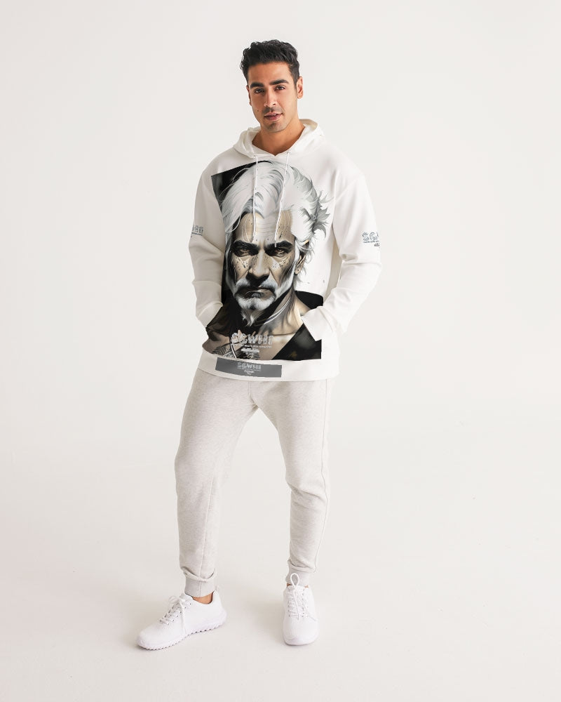 Handsome Silver grey Indian ink Portrait Men's All-Over Print Hoodie