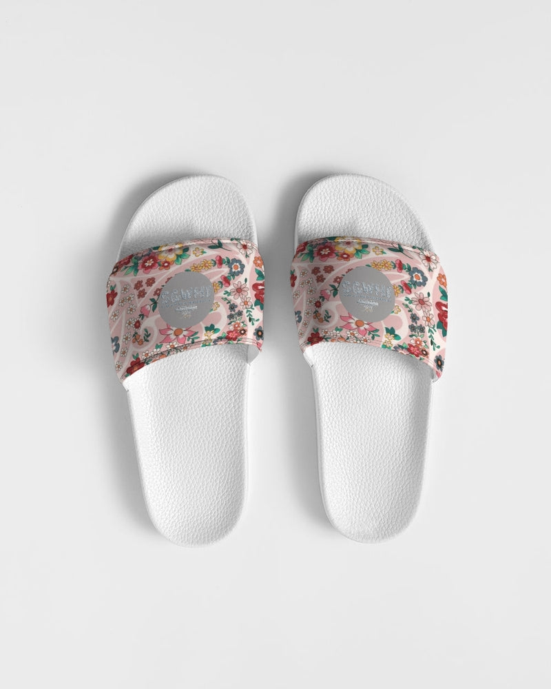 Pink abstract Pretty Sisters Women's Slide Sandal