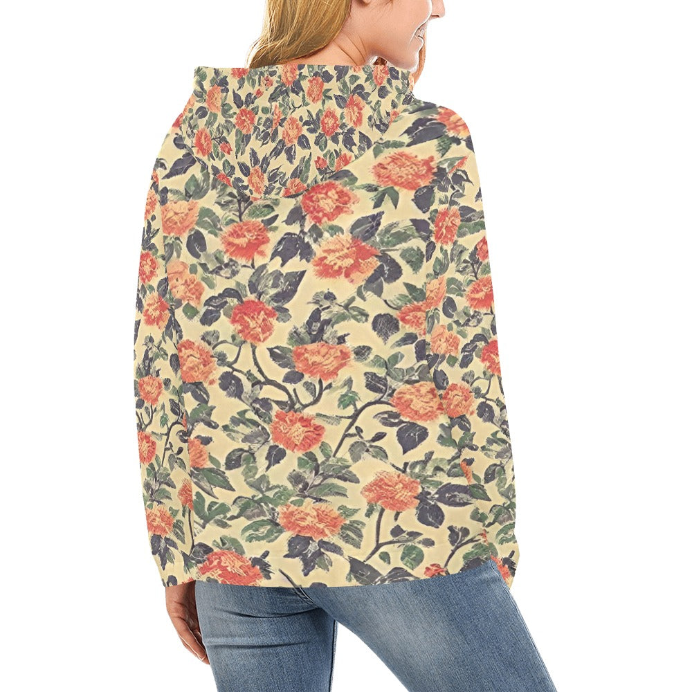Women's All Over Print Hoodie (Model H13)