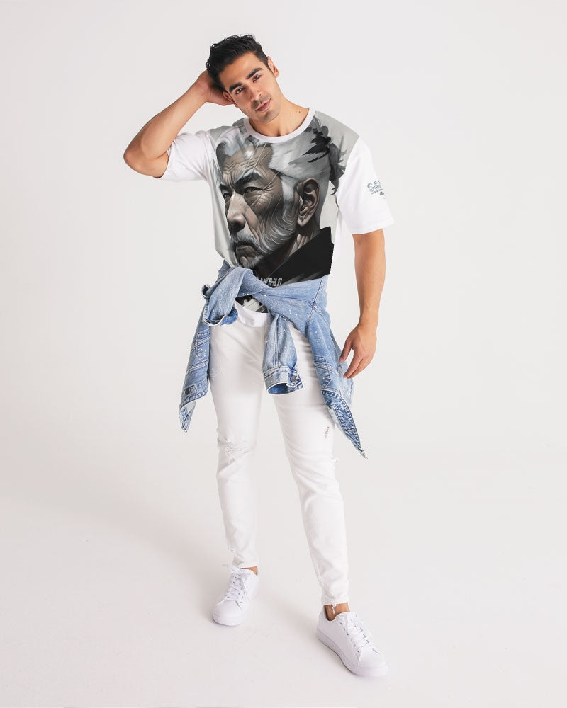 Handsome Asian brother pink painted portrait Men's All-Over Print Premium Heavyweight Tee