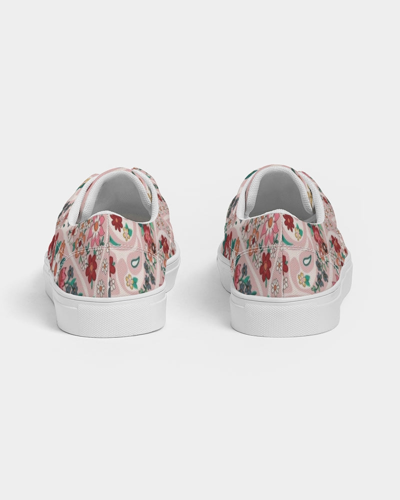 Pink abstract Pretty Sisters Women's Lace Up Canvas Shoe