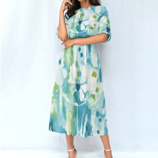 All-Over Print Women's Elastic Waist Dress