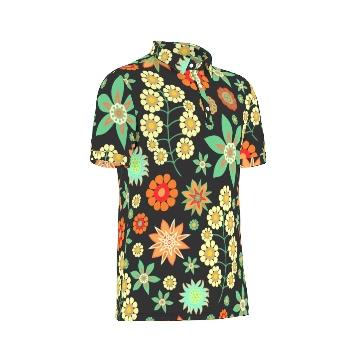 All-Over Print Men's Stretch Polo Shirt