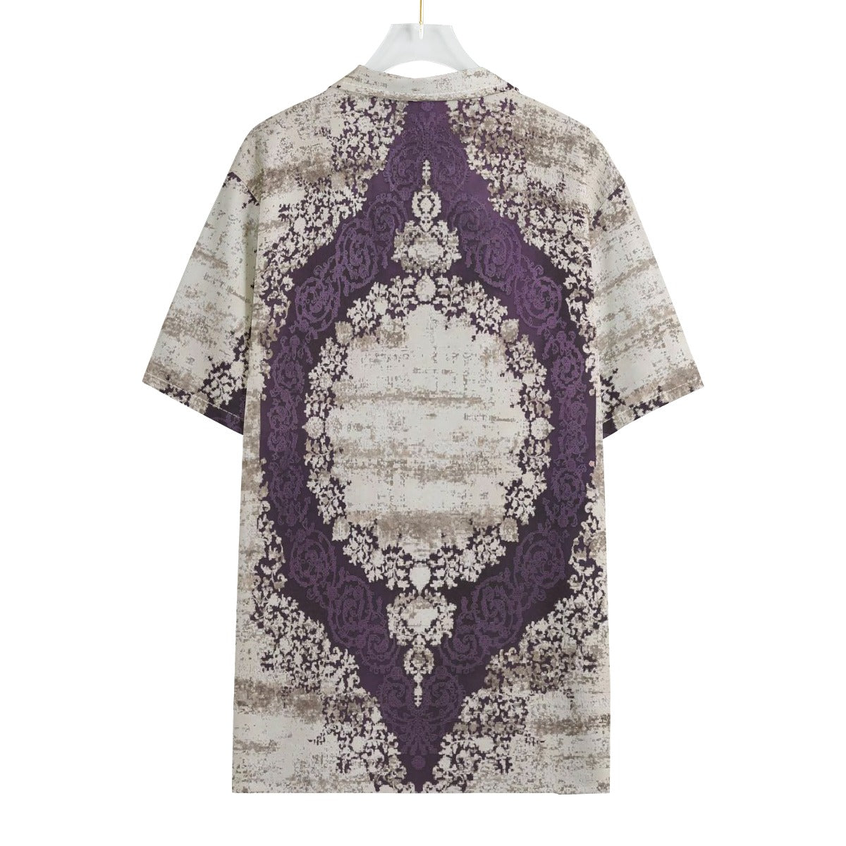 All-Over Print Men's Hawaiian Shirt With Button Closure