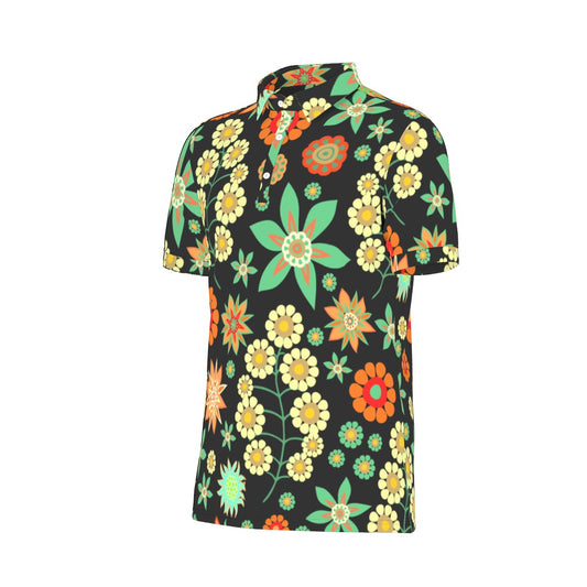 All-Over Print Men's Stretch Polo Shirt