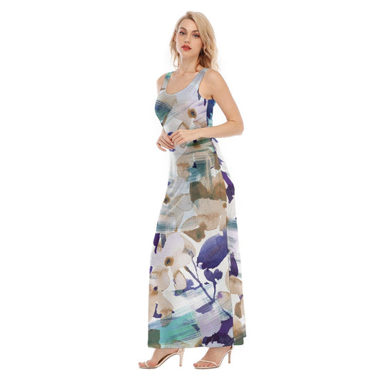 All-Over Print Women's Vest Dress | Length To Ankle