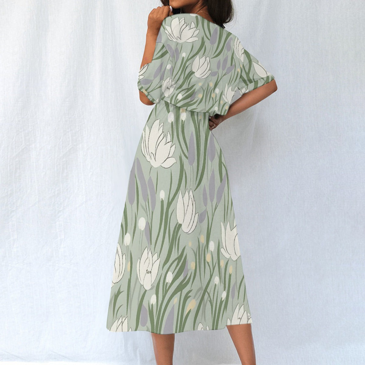 All-Over Print Women's Elastic Waist Dress