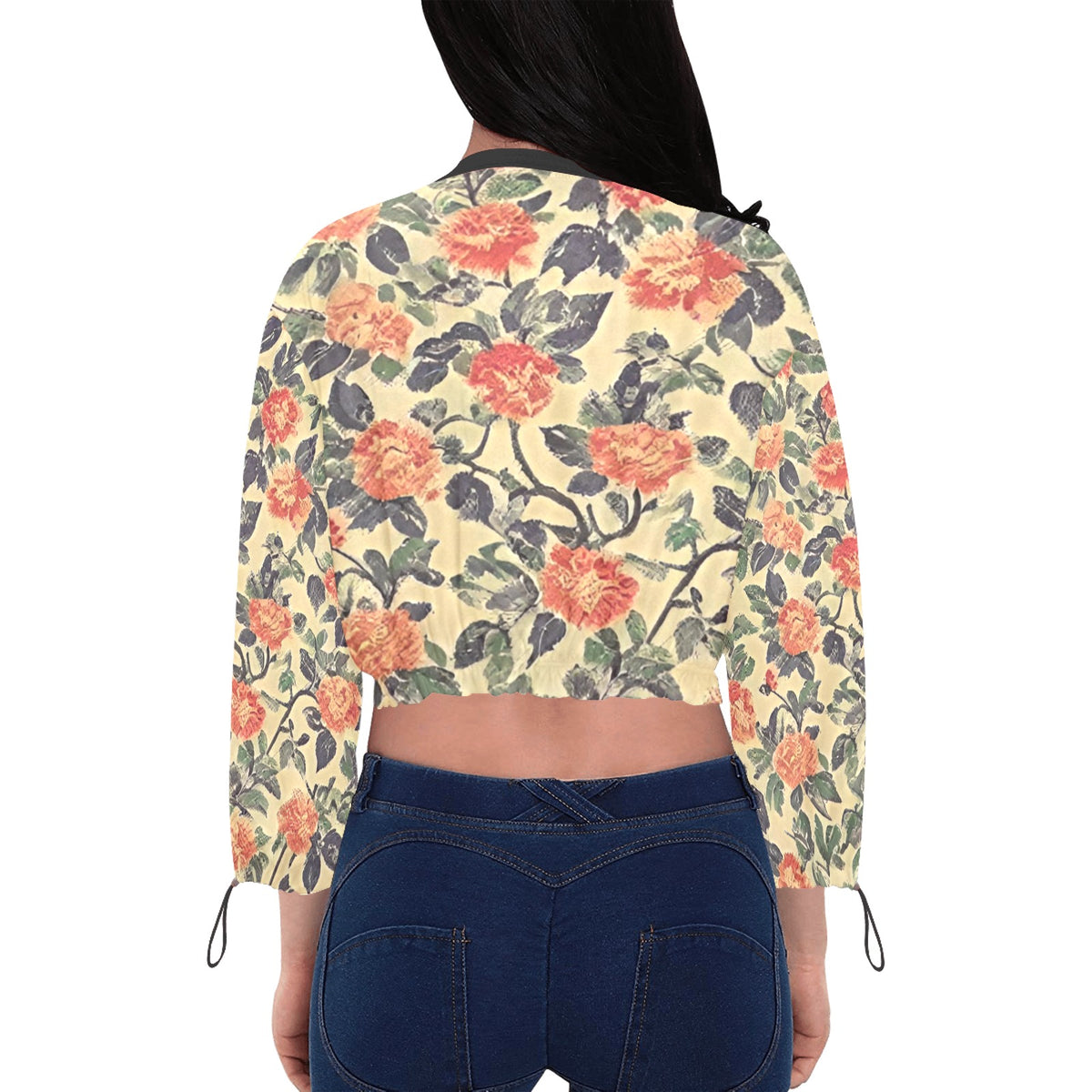 Women's Chiffon Cropped Jacket (Model H30)