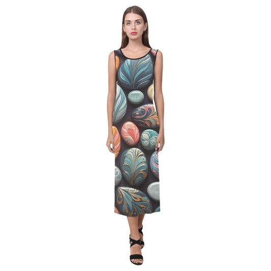 Sleeveless Open Fork Long Dress (Model D08)
