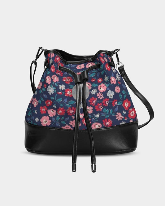 Midnight blue pretty glance.  Mini Drawstring Bucket Bag
