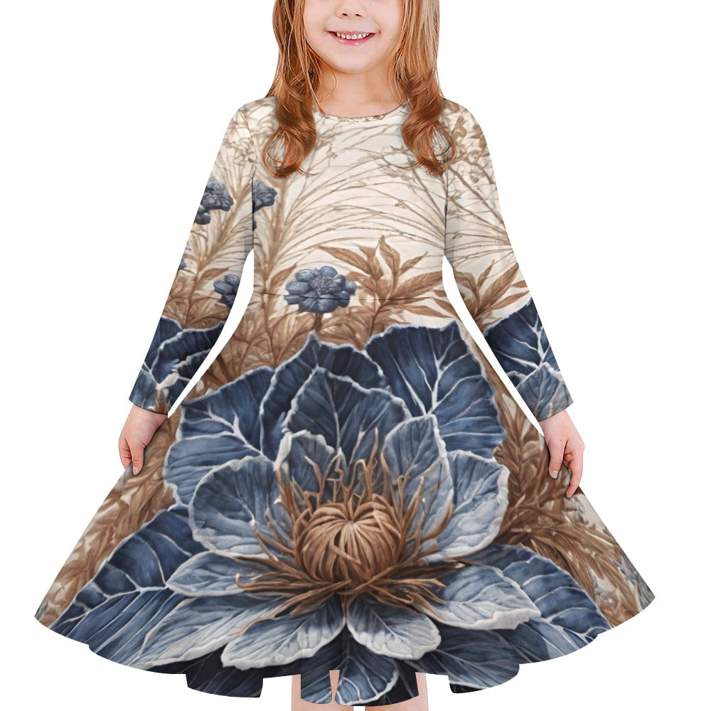 Girls' long sleeve dress