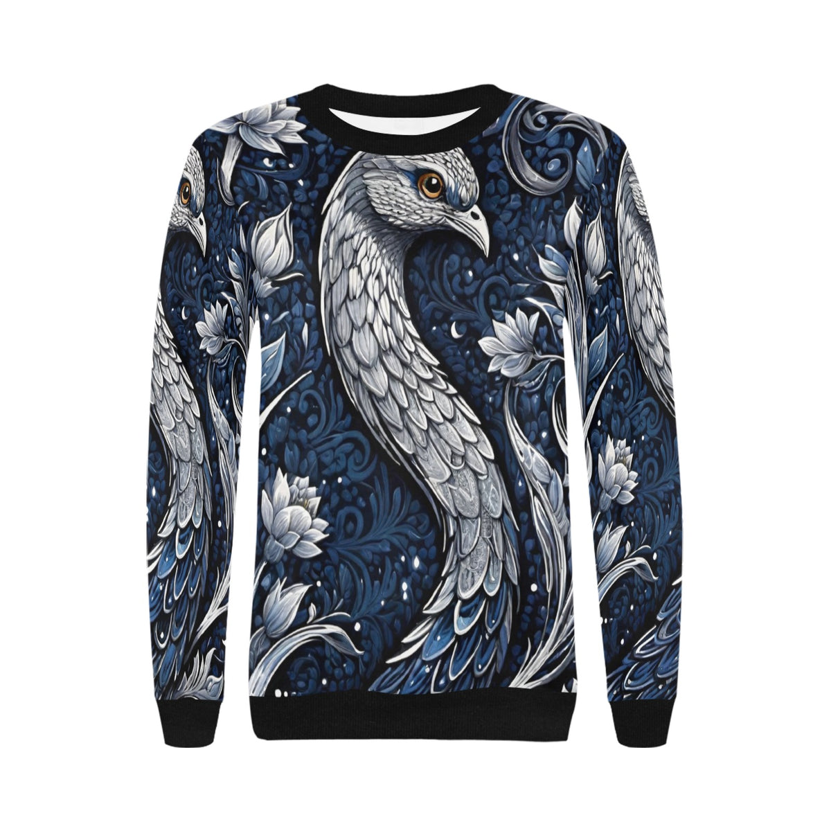 Women's Rib Cuff Crew Neck Sweatshirt (H34)