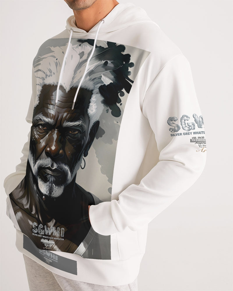 Black silver grey brother  Men's All-Over Print Hoodie
