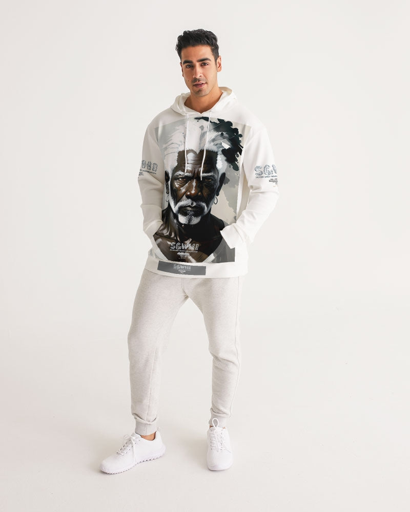 Black silver grey brother  Men's All-Over Print Hoodie