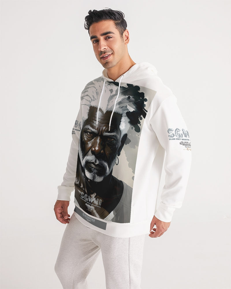 Black silver grey brother  Men's All-Over Print Hoodie