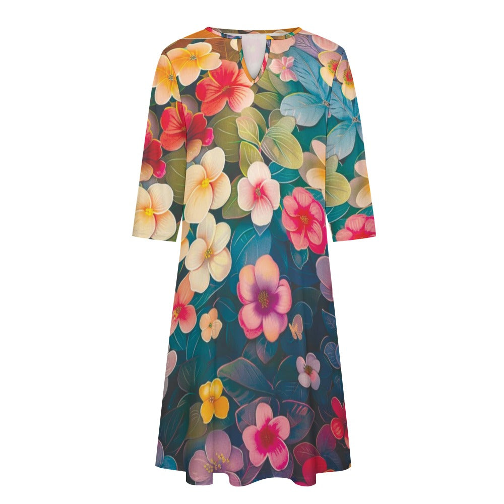 7-point sleeve dress