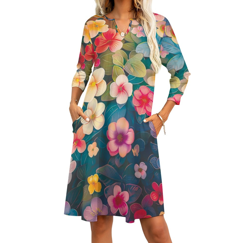 7-point sleeve dress