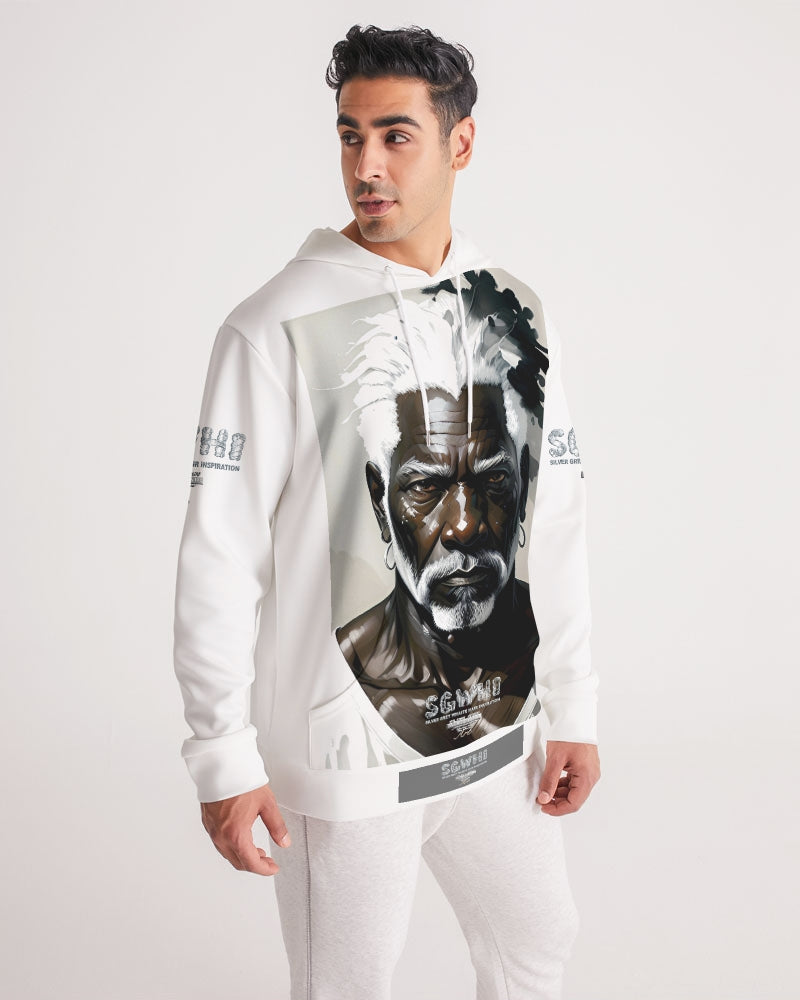 Black silver grey brother  Men's All-Over Print Hoodie