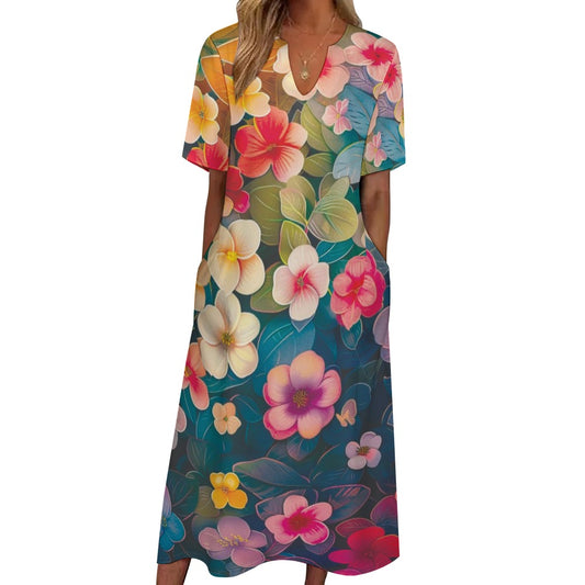 7-point sleeve dress