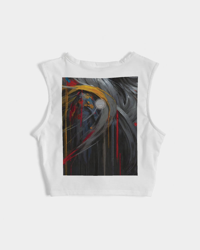 This is part three of a three part collection  Women's  All-Over Print Twist-Front Tank