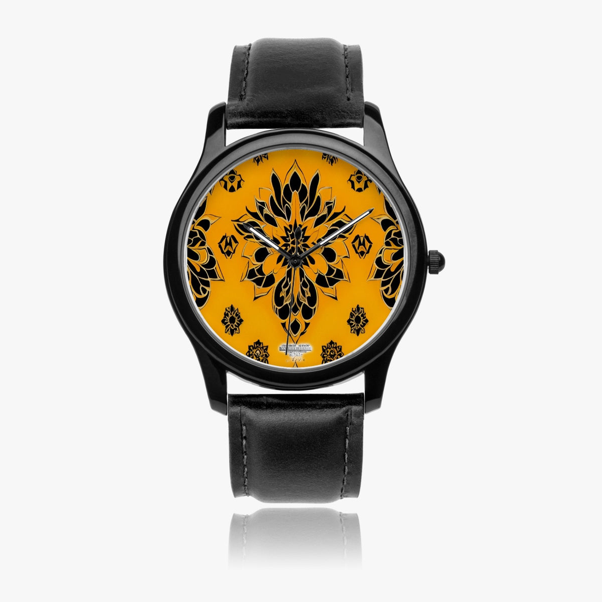 Orange and black royal pattern Black Type Classic Quartz Watch